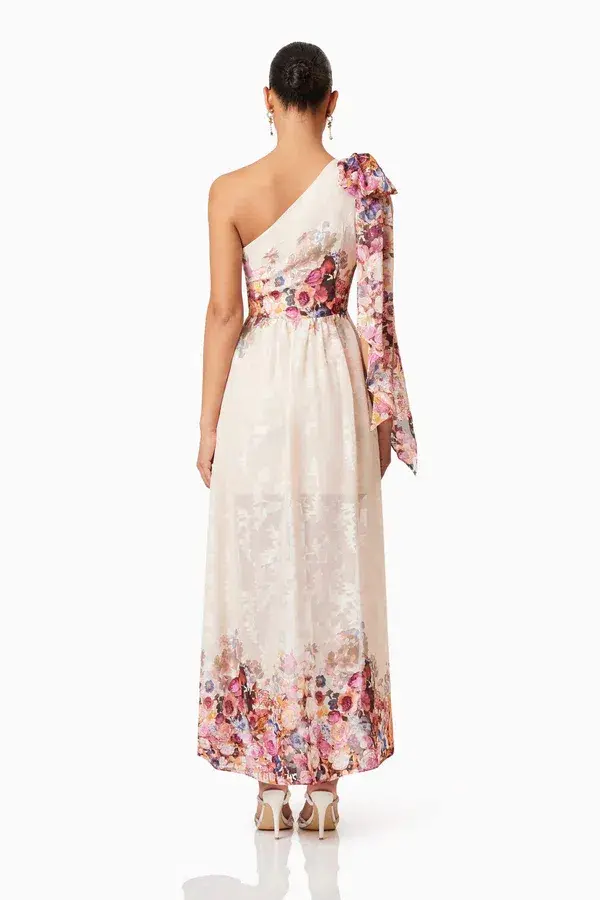 Elliatt Perla Hilo One Shoulder Gown in Floral Size L - Image 2
