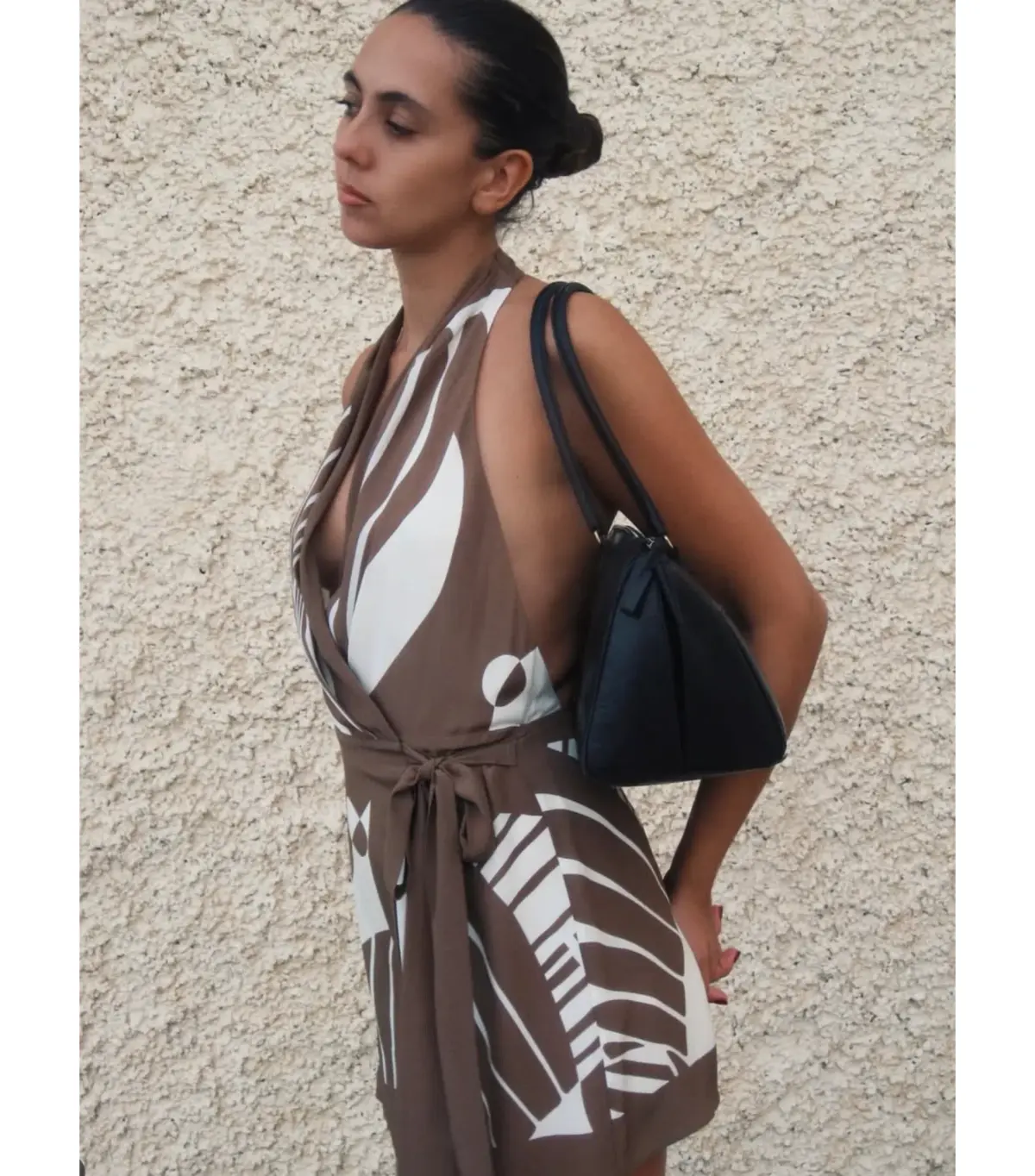 Sir the Label Almara Wrap Mini Dress Brown Espresso Size 10 - Image 4