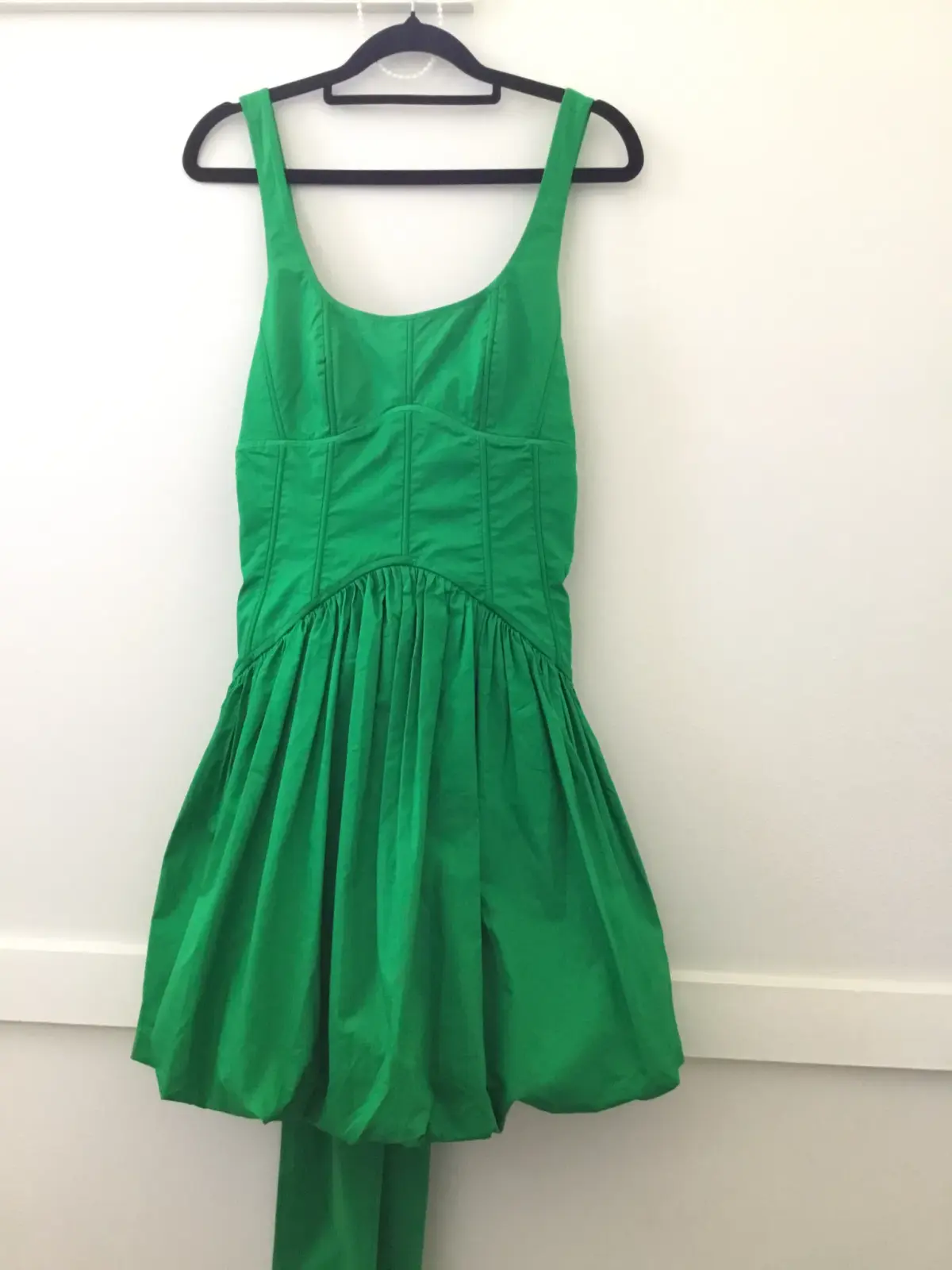 Oroton Tie Back Dress In Jewel Green Size XS AU&UK 6 US 2  - Image 5