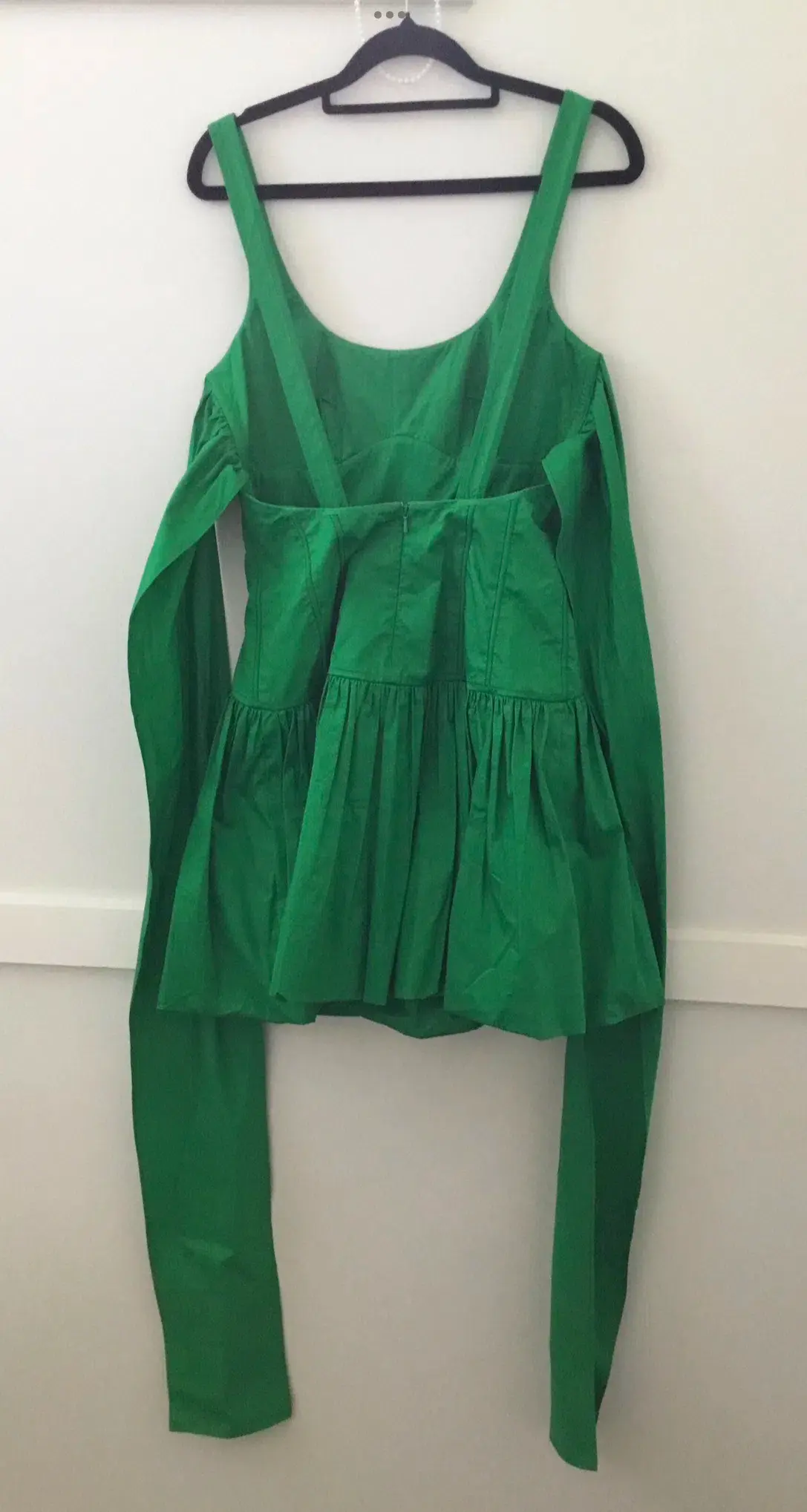 Oroton Tie Back Dress In Jewel Green Size XS AU&UK 6 US 2  - Image 7