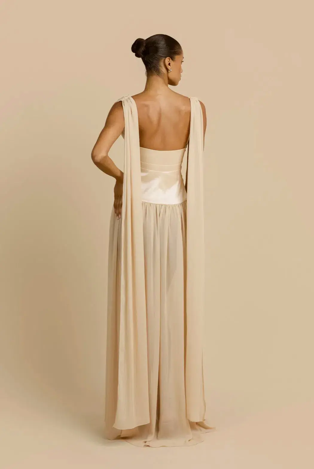 Arcina Ori Ramona Dress Champagne XS for rent on The Volte - main image