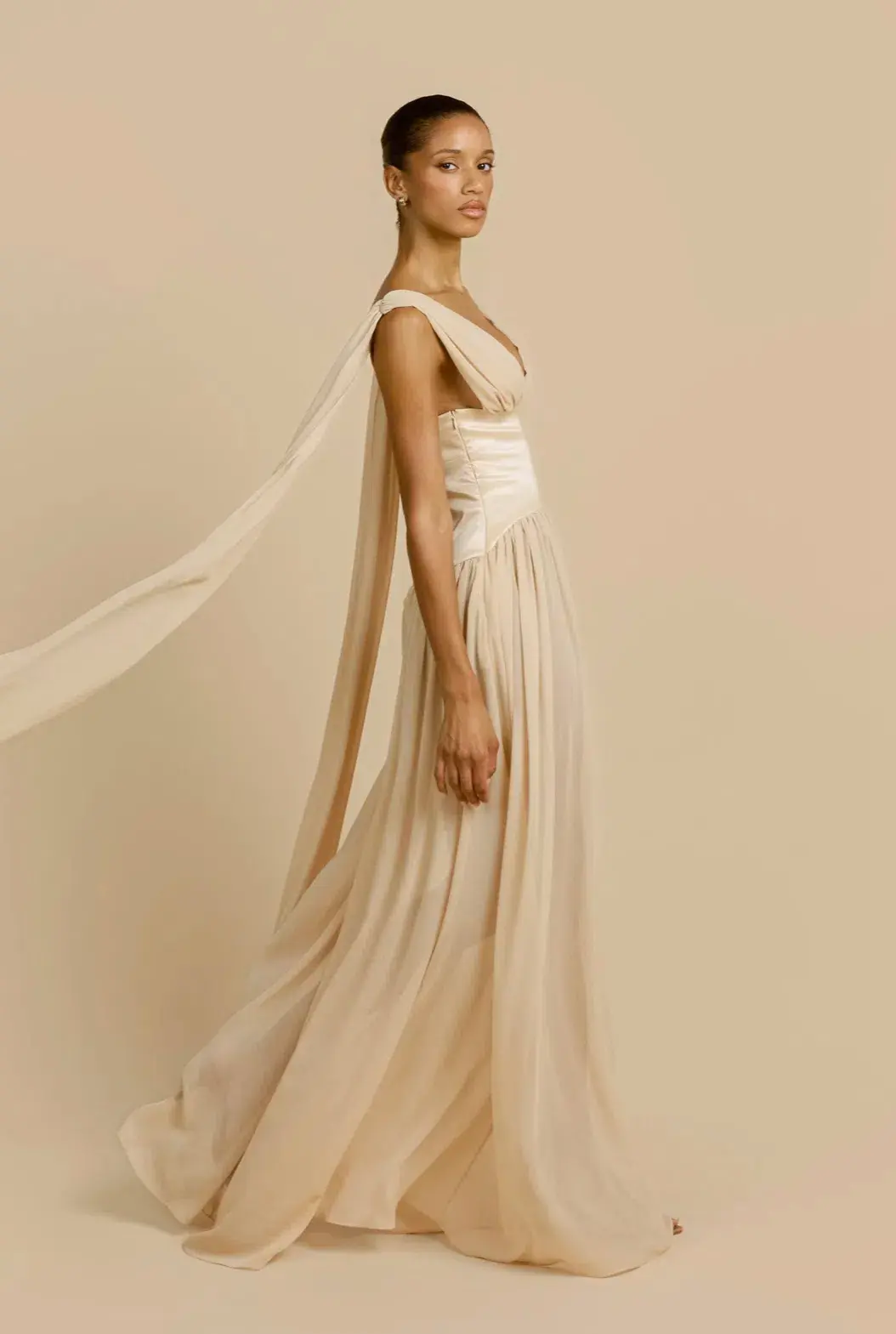 Arcina Ori Ramona Dress Champagne XS for rent on The Volte - main image