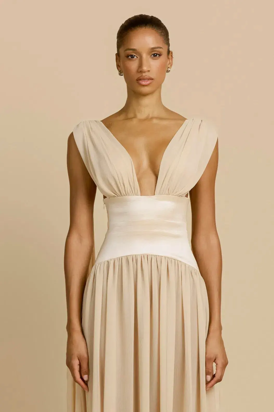 Arcina Ori Ramona Dress Champagne XS for rent on The Volte - main image