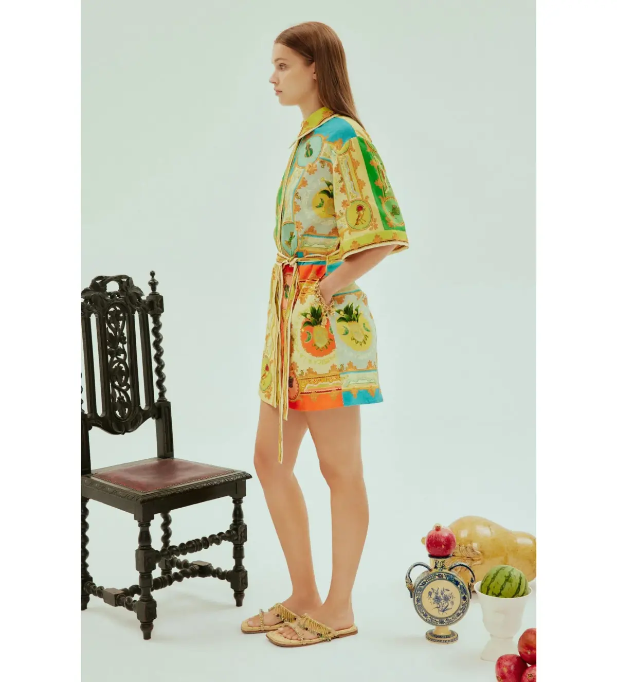 Alemais La Musica Graphic Printed Mini Dress Multi Size 10 - Image 3