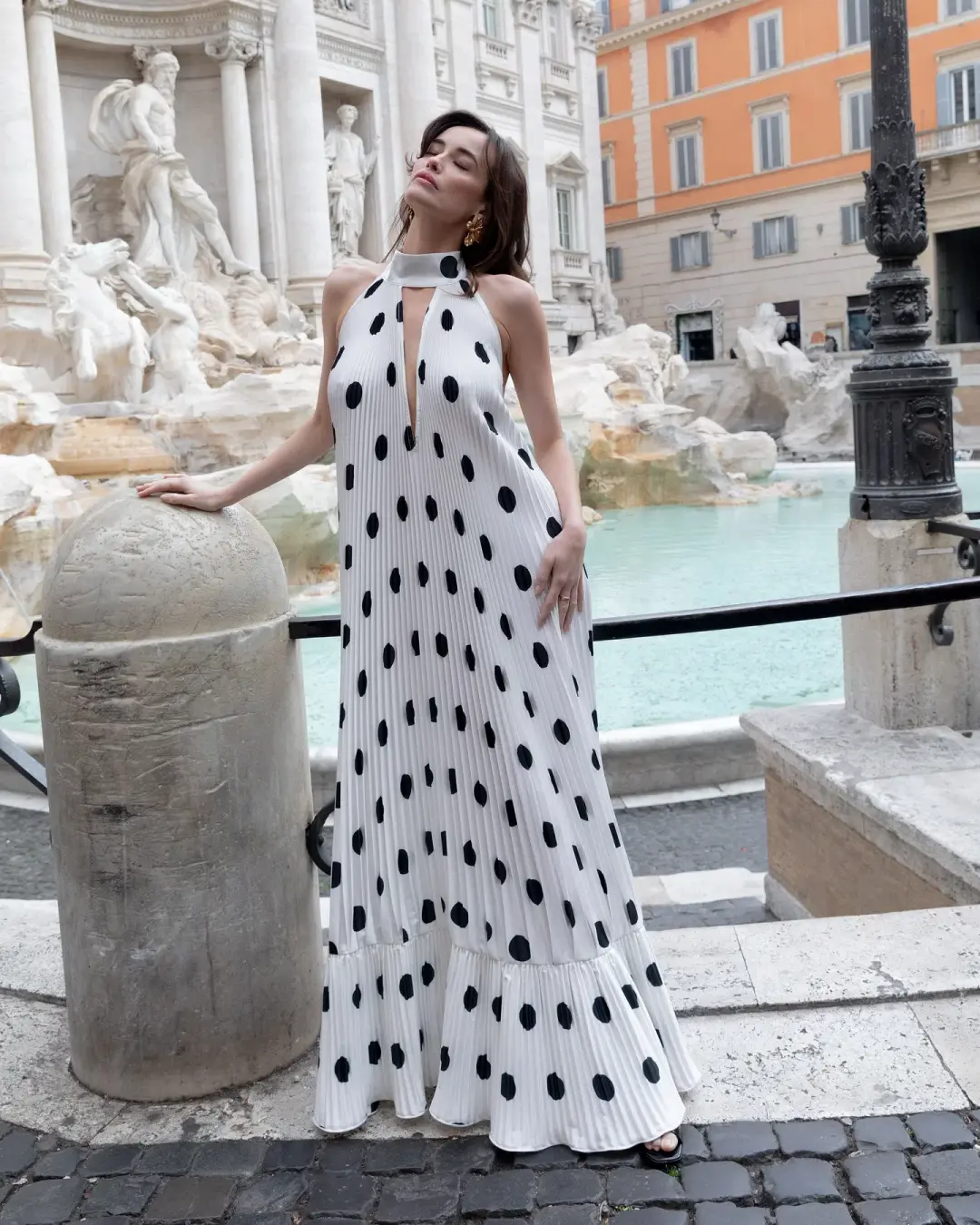 L'idee Libertie Gown in Polka Blanc Size AU 12 for rent on The Volte - main image