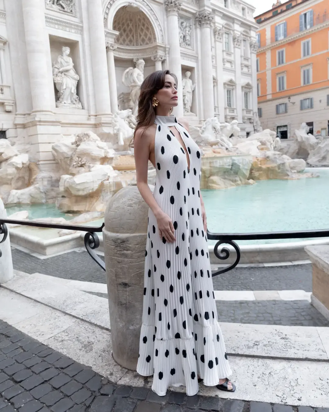 L'idee Libertie Gown in Polka Blanc Size AU 12 for rent on The Volte - main image