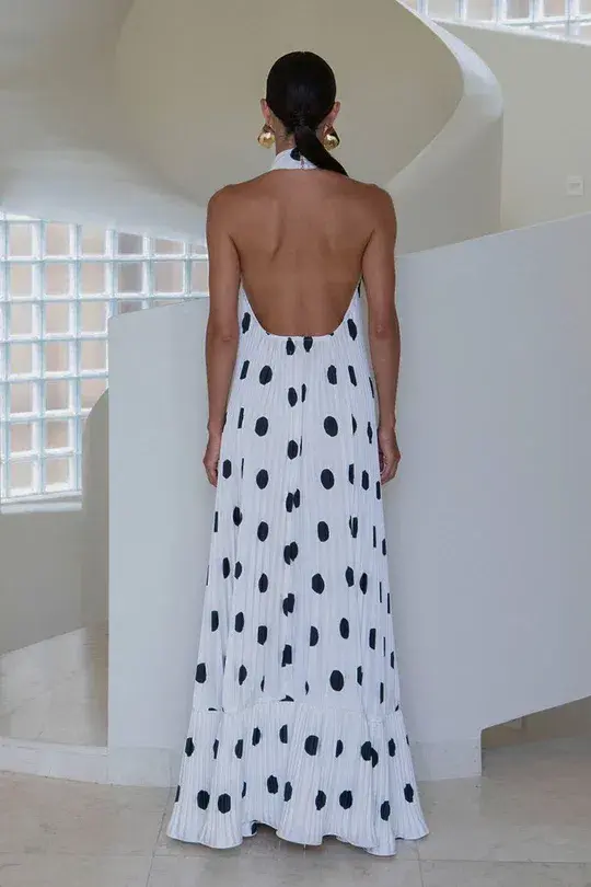 L'idee Libertie Gown in Polka Blanc Size AU 12 - Image 2