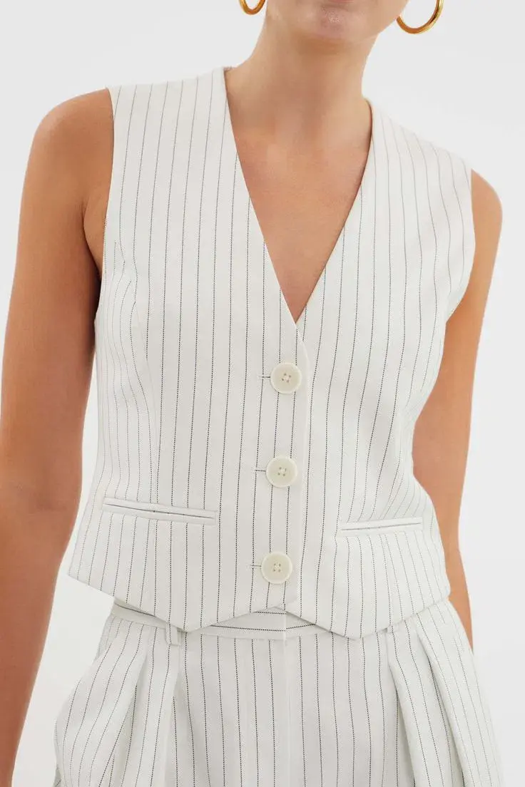 Rebecca Vallance Cedric Pinstriped Suit and Waistcoat - Image 2