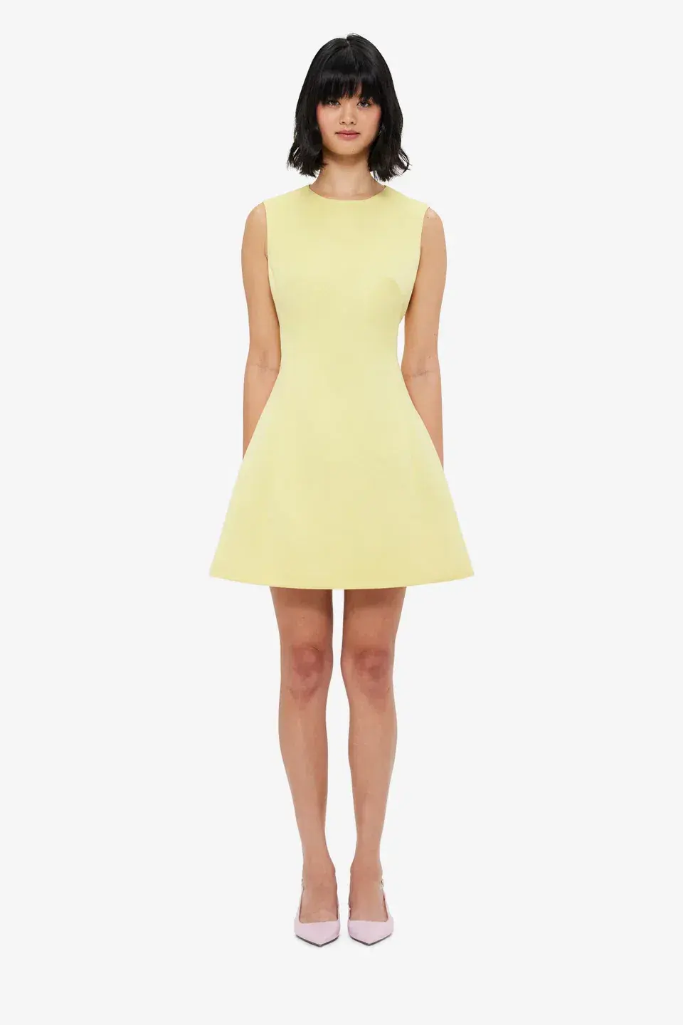 Leo Lin Chloe Sleeveless Dress in Yellow Sorbet for rent on The Volte - main image