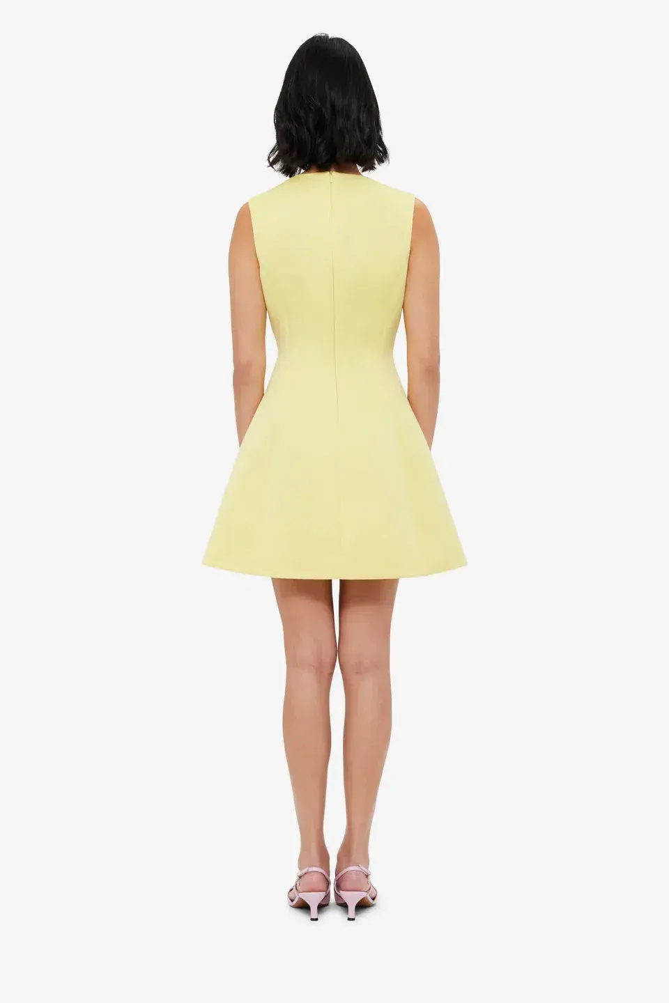 Leo Lin Chloe Sleeveless Dress in Yellow Sorbet for rent on The Volte - main image