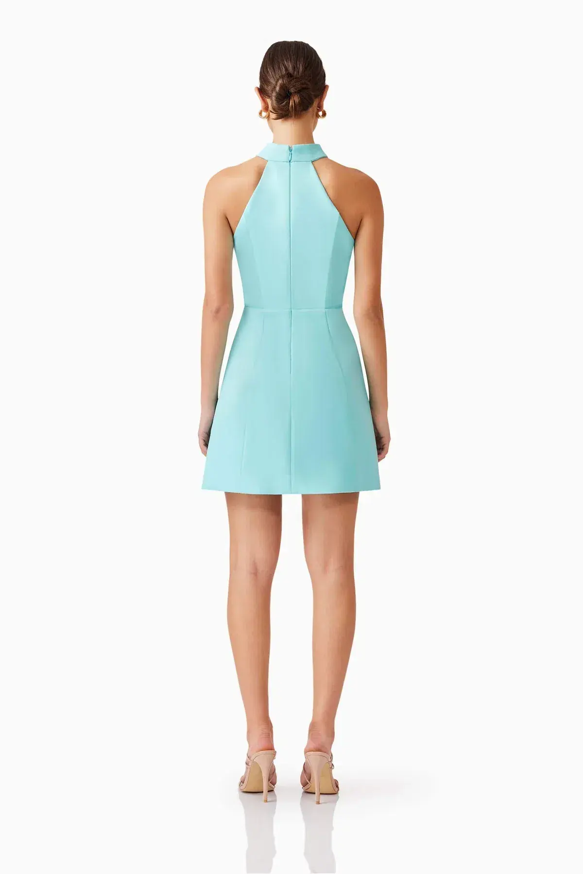 Elliatt Gabi Halter Dress in Blue - Image 3