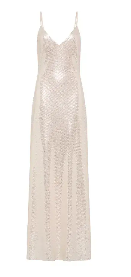 Manning Cartell High Voltage Slip Maxi Dress Nude Silver Size 6  for rent on The Volte - main image