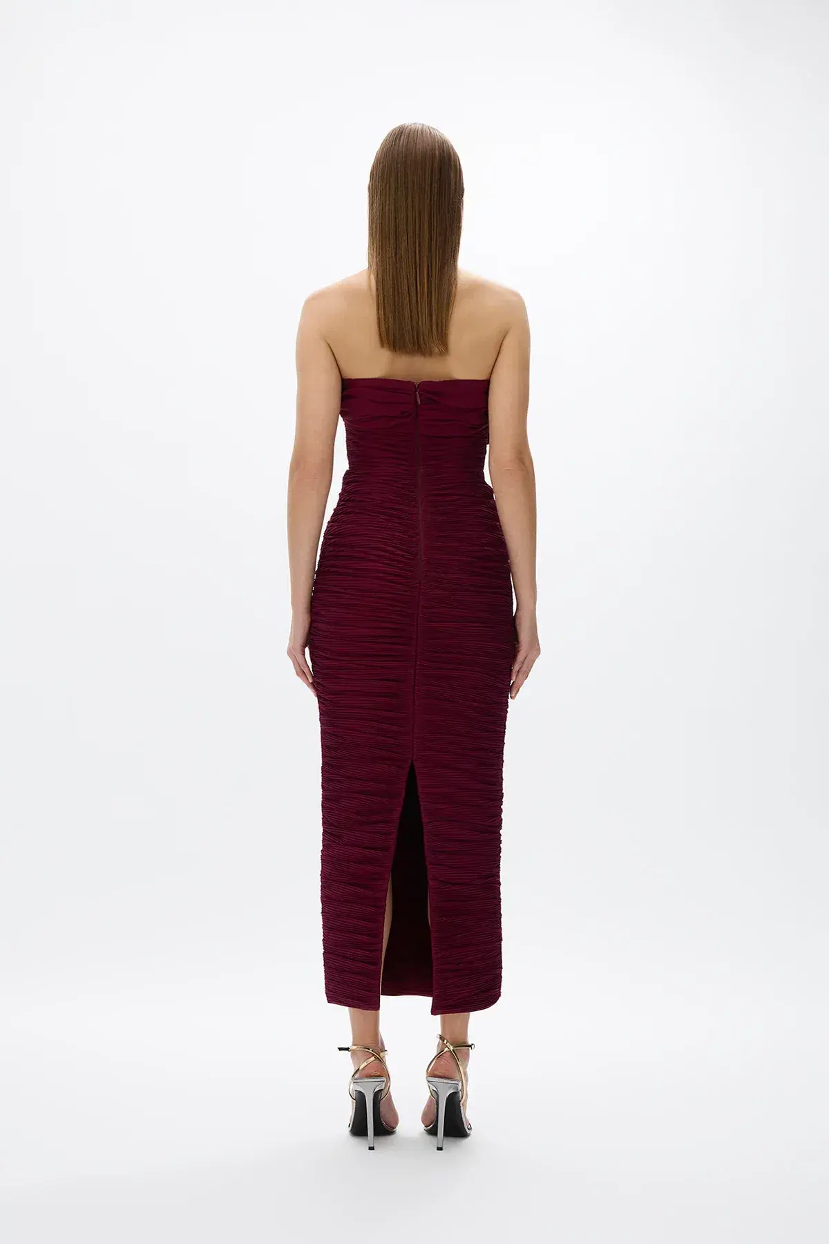 Rachel Gilbert — Jensen Dress (Merlot) Size 2 - Image 4