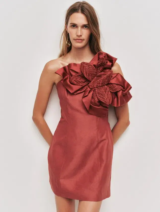 Aje Isla Mini Dress in Rust Size 10 AU **FREE EXPRESS POST SHIPPING** - Image 1