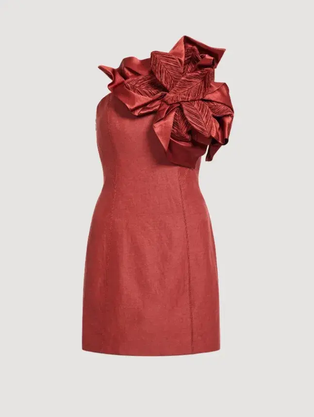 Aje Isla Mini Dress in Rust Size 10 AU **FREE EXPRESS POST SHIPPING** - Image 8