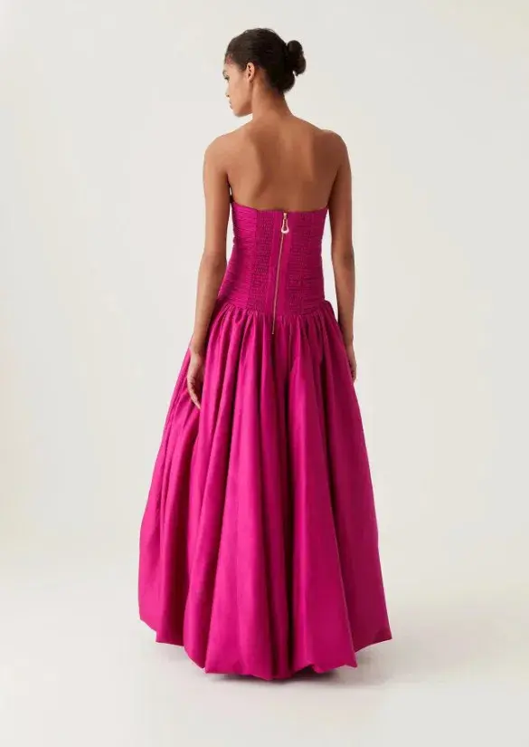 Aje Viollette Bubble Hem Maxi Dress in Deep Magenta Size 10 AU **FREE EXPRESS POST SHIPPING** - Image 6