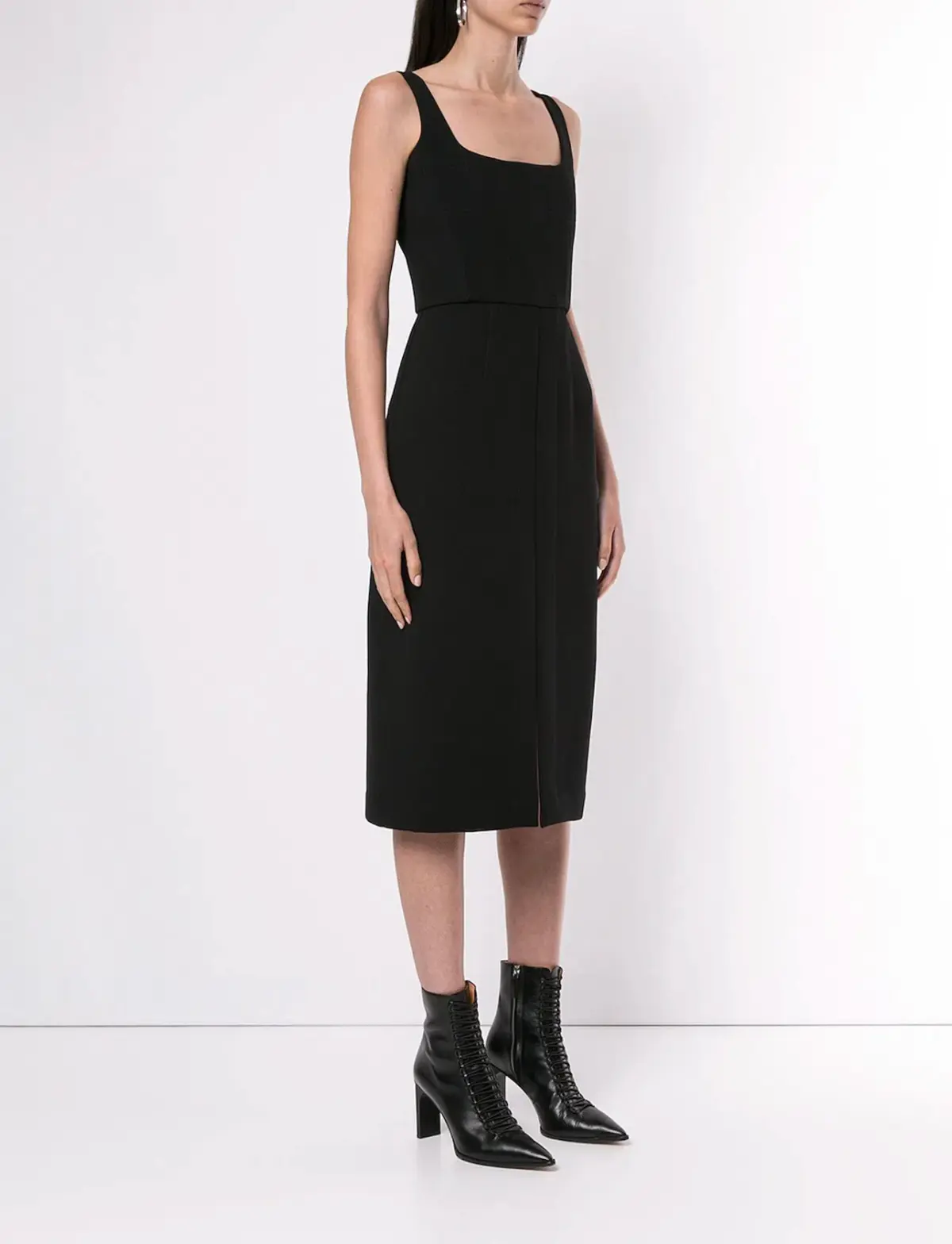 Dion Lee Black Fitted Corset Dress Size 10 - Image 4