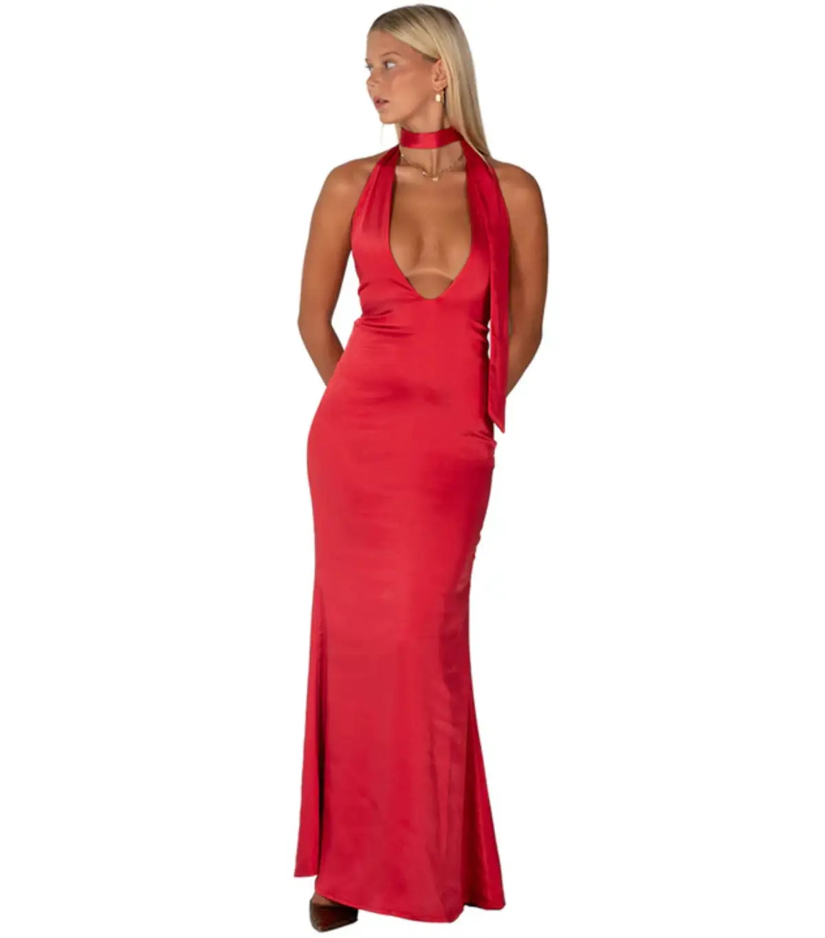 I AM DELILAH Margot Maxi Dress in Cherry Size S / AU 8 - Image 3