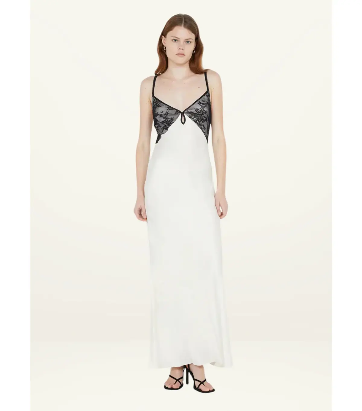 Bec & Bridge Tereza Keyhole Maxi Dress Ivory/Black Size AU 8 - Image 1