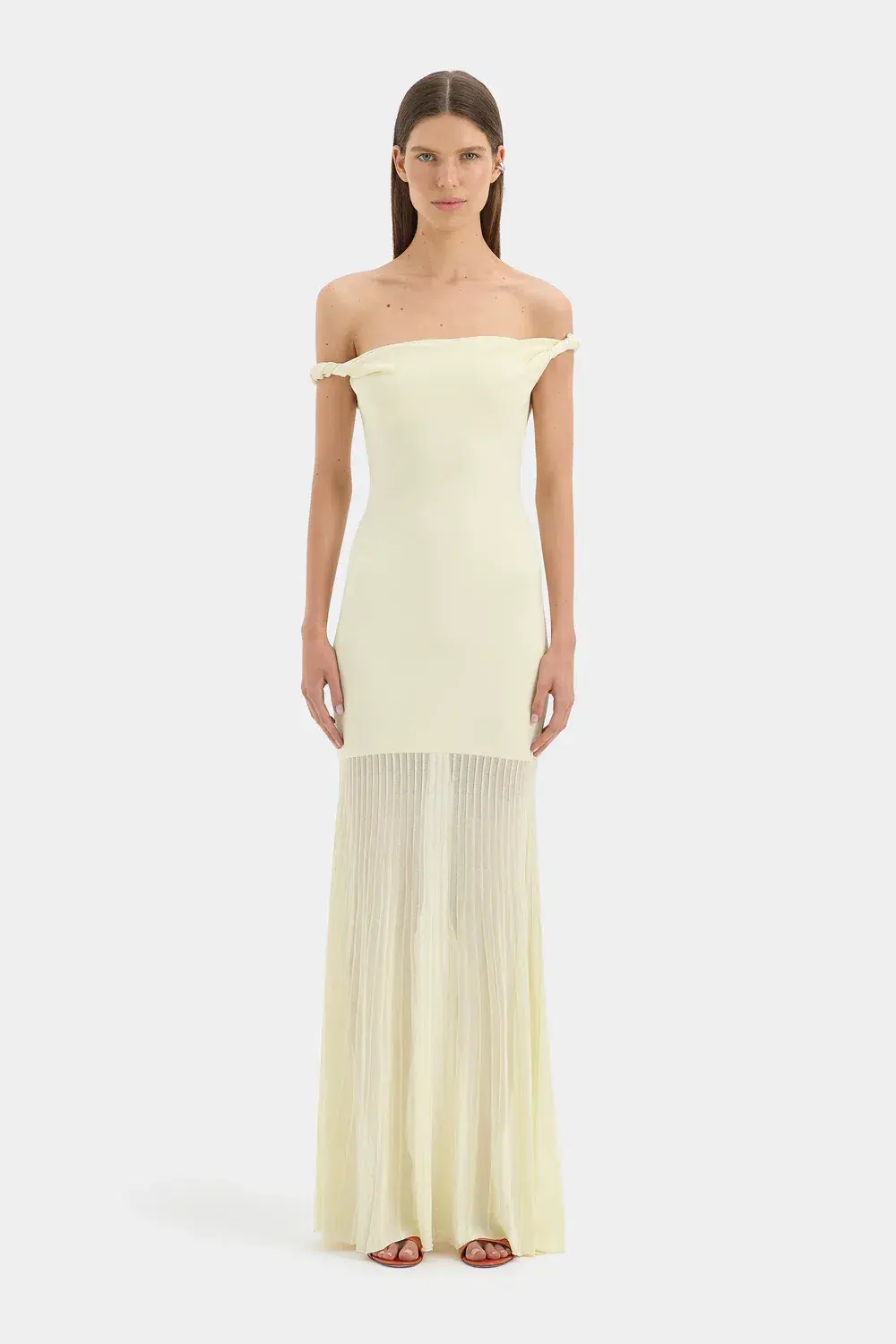 Sir the Label Elia Off Shoulder Twist Dress Lemon Sorbet Size 1 - Image 1