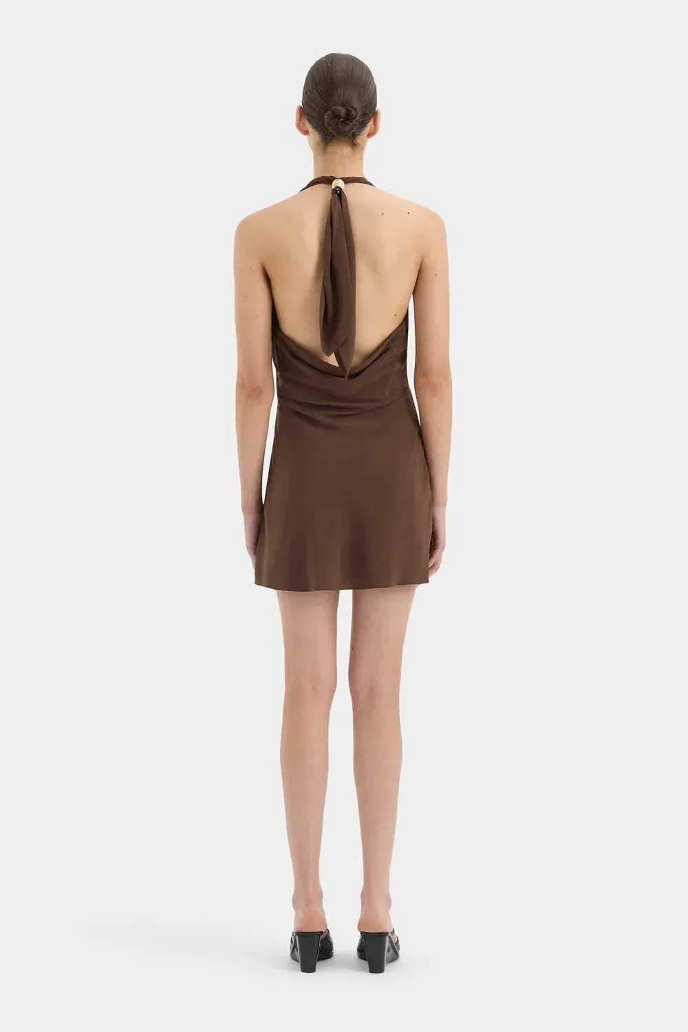 Sir the Label Rioja Mini Dress Dark Chocolate Size 2 - Image 4