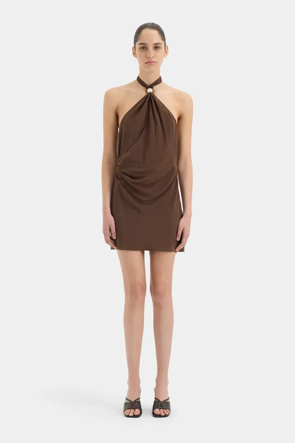 Sir the Label Rioja Mini Dress Dark Chocolate Size 2 - Image 1