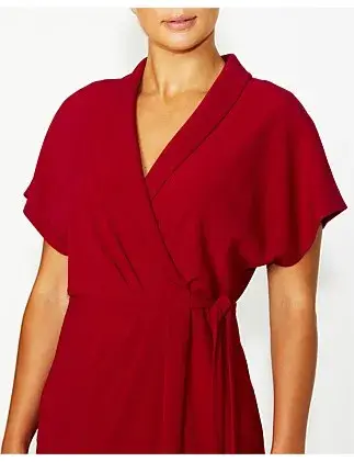 Anthea Crawford KATIA WRAP DRESS Red Size 18 for rent on The Volte - main image
