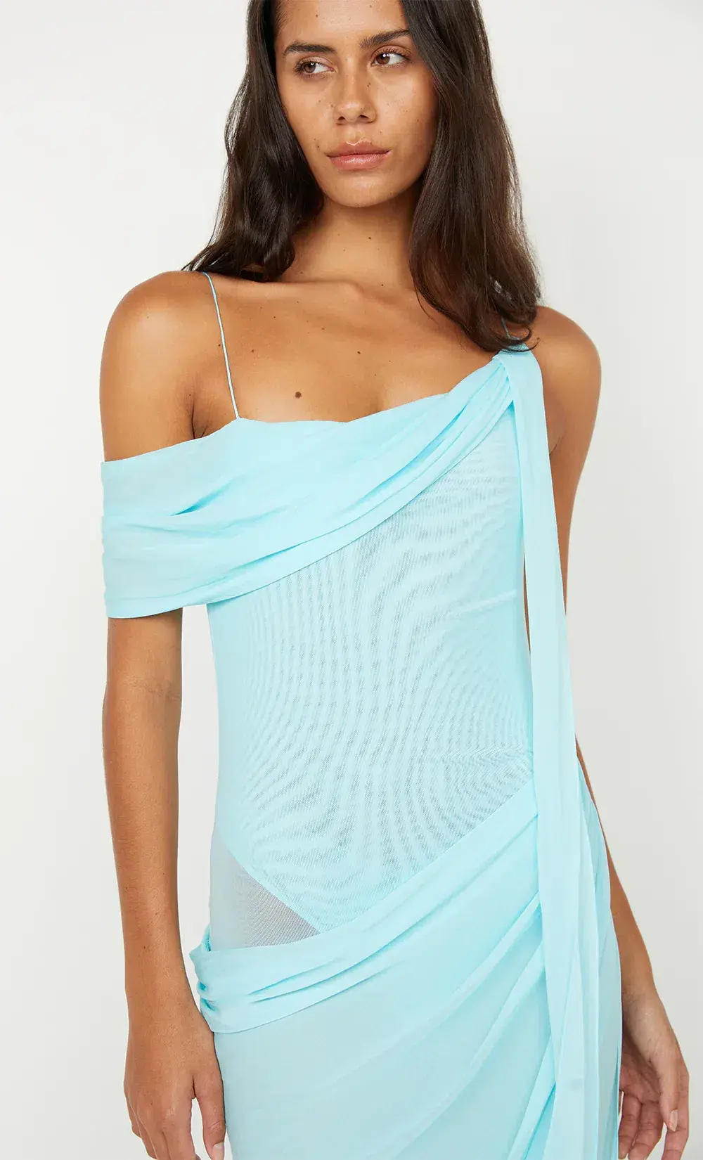 Bec & Bridge Danka Asym Maxi Dress Blue Size 6 for rent on The Volte - main image