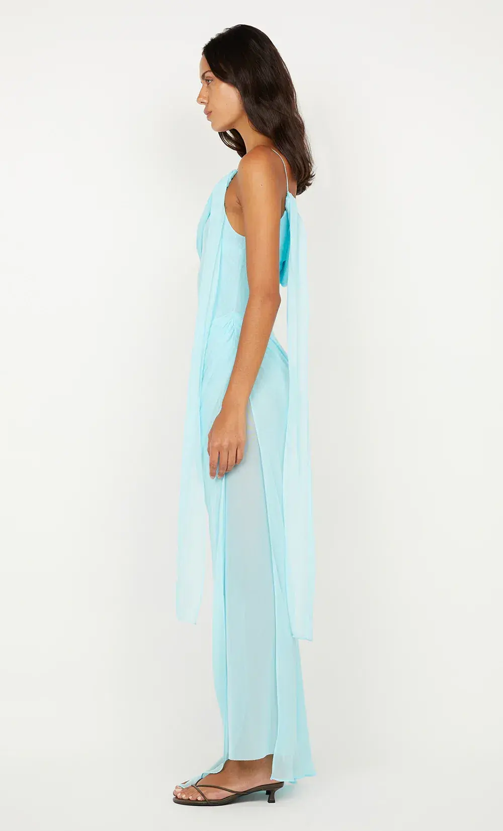 Bec & Bridge Danka Asym Maxi Dress Blue Size 6 - Image 3