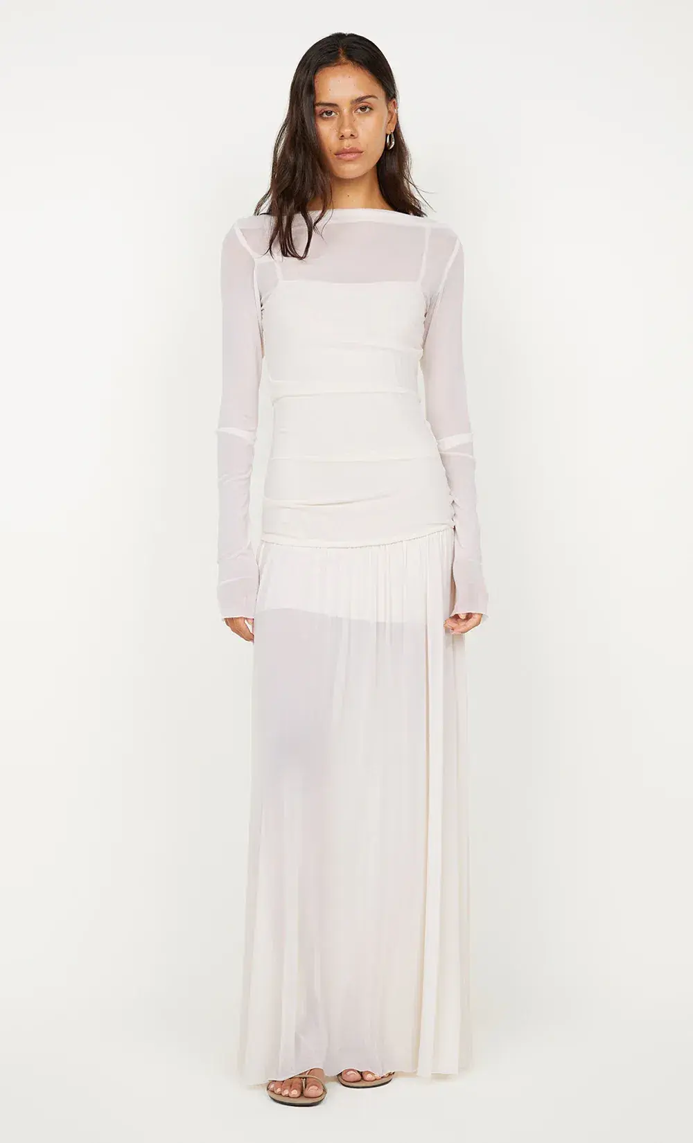 Bec & Bridge Blaine Long Sleeve Maxi Dress Butter Cream - Image 2