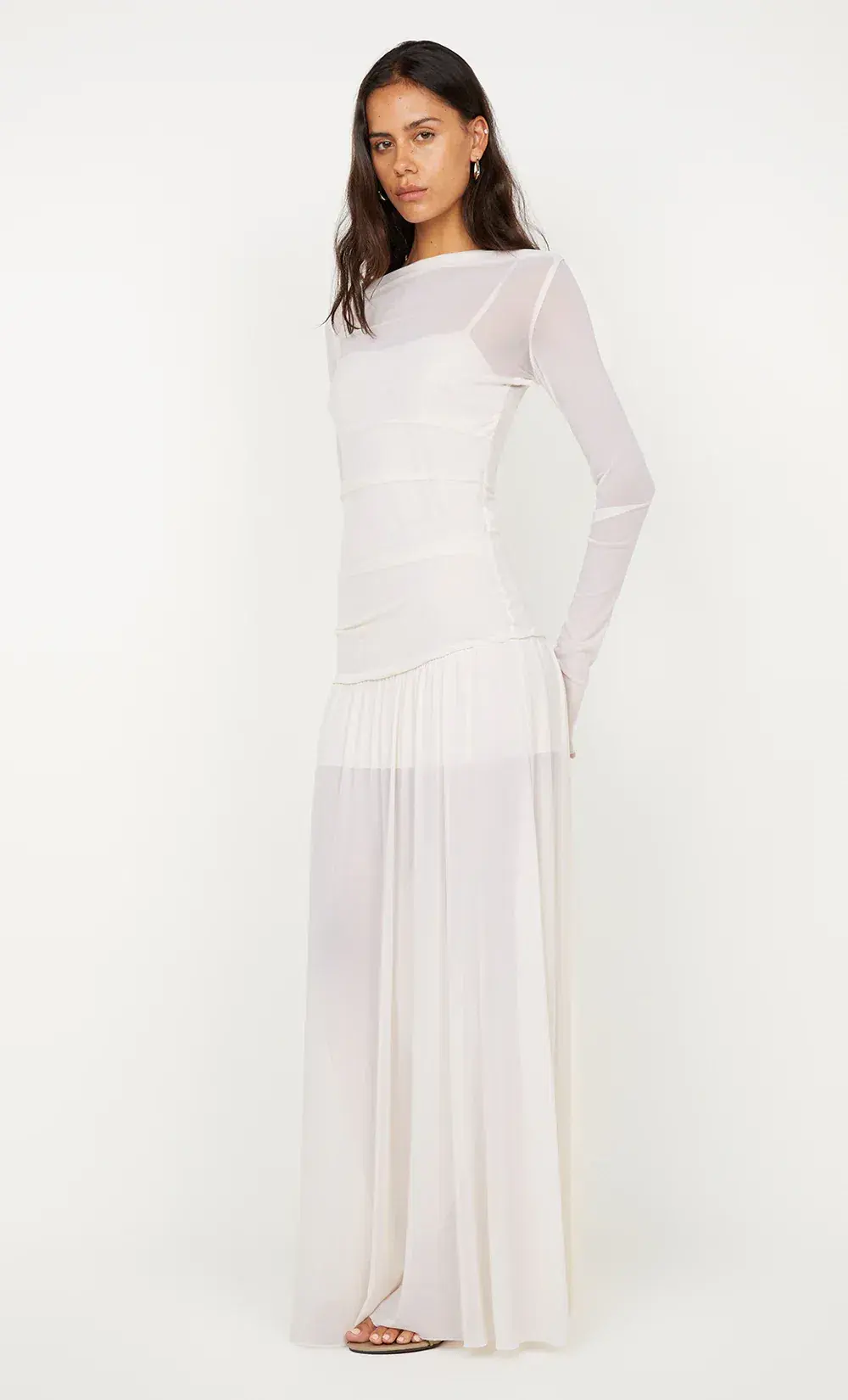 Bec & Bridge Blaine Long Sleeve Maxi Dress Butter Cream - Image 3