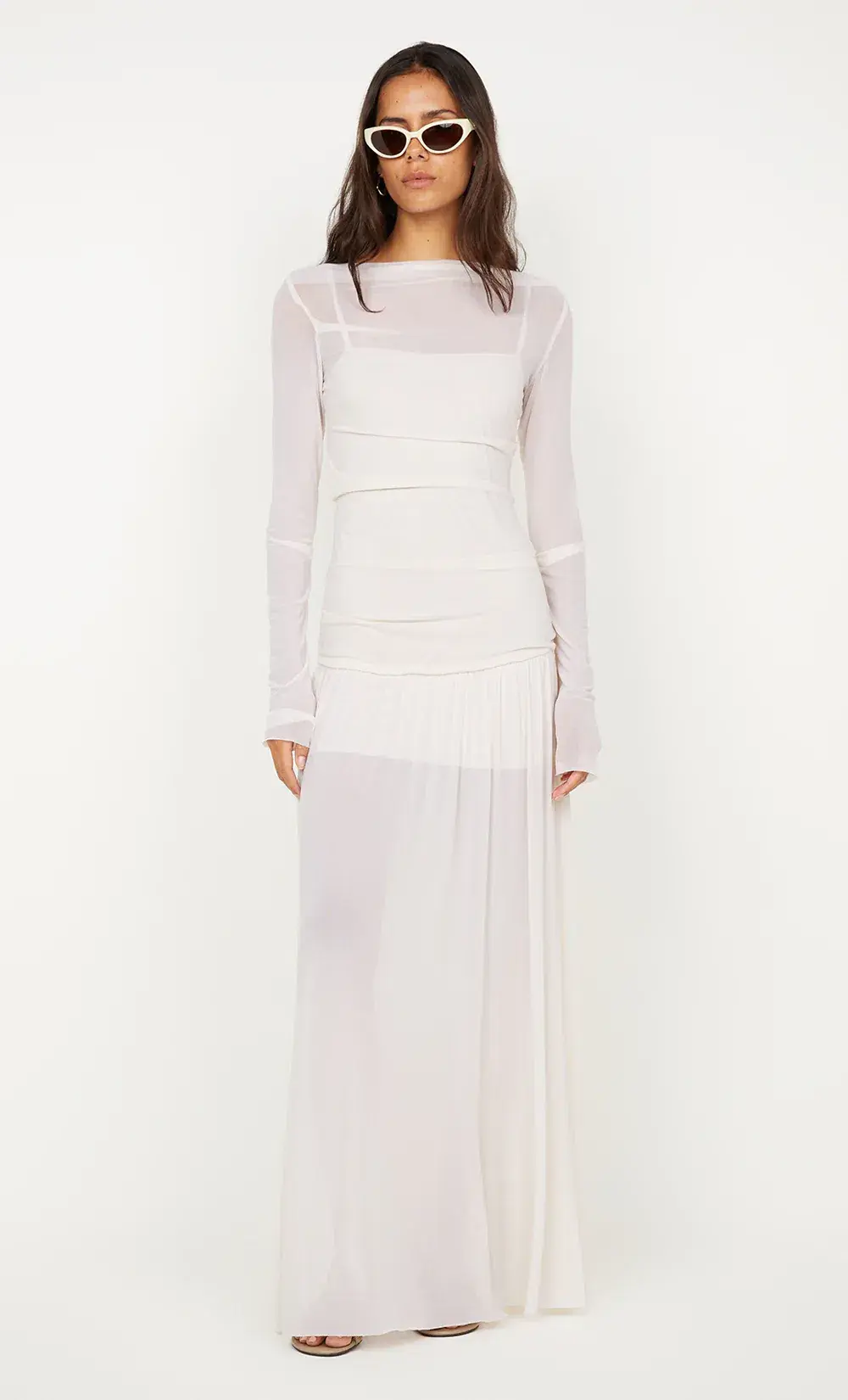 Bec & Bridge Blaine Long Sleeve Maxi Dress Butter Cream - Image 1
