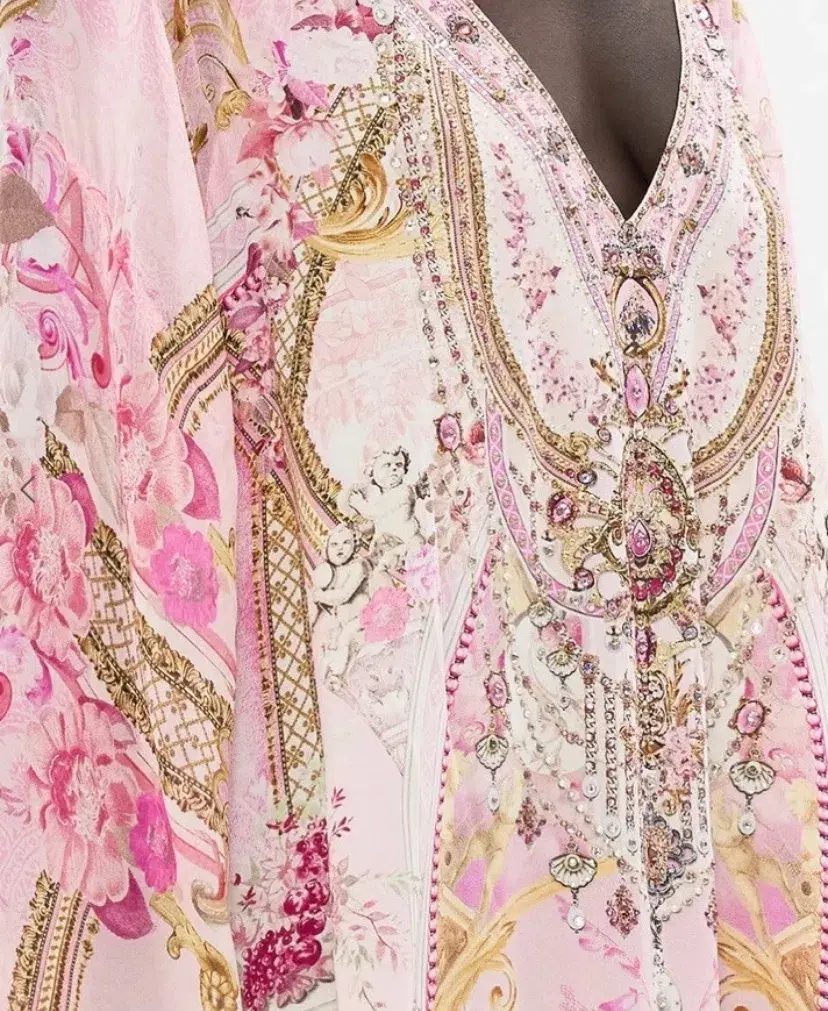 Camilla Long Raglan Sleeve Flared Kaftan Fresco Fairytale Size L/XL  - Image 3