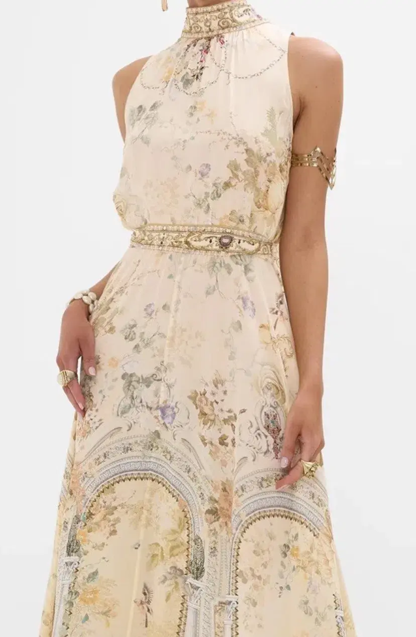 Camilla Necktie Dress Adorned In Antiquity Size L (14) - Image 3