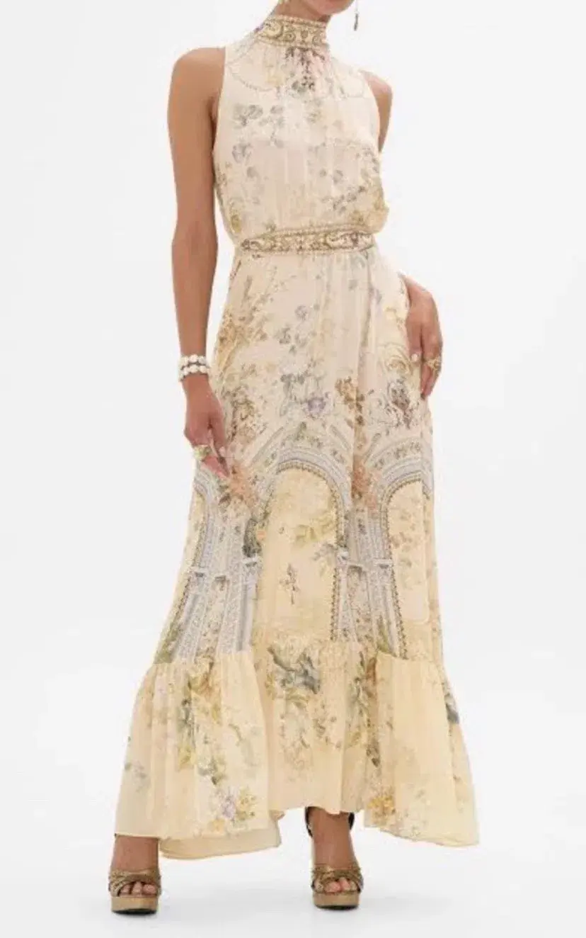 Camilla Necktie Dress Adorned In Antiquity Size L (14) - Image 1