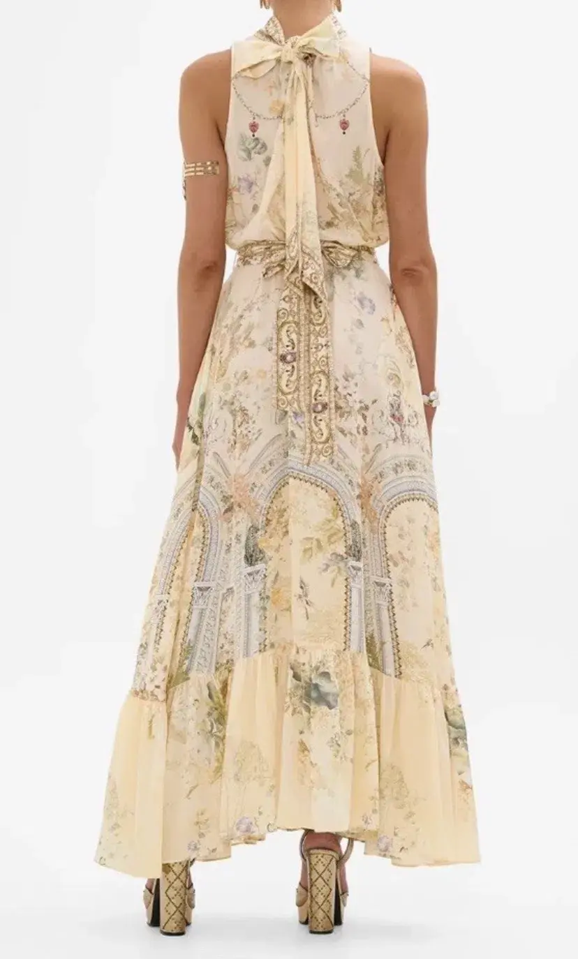 Camilla Necktie Dress Adorned In Antiquity Size L (14) - Image 2