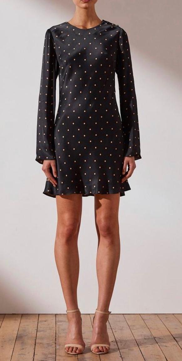  O'Dell L/S Bias Mini Dress - Midnight - Image 3