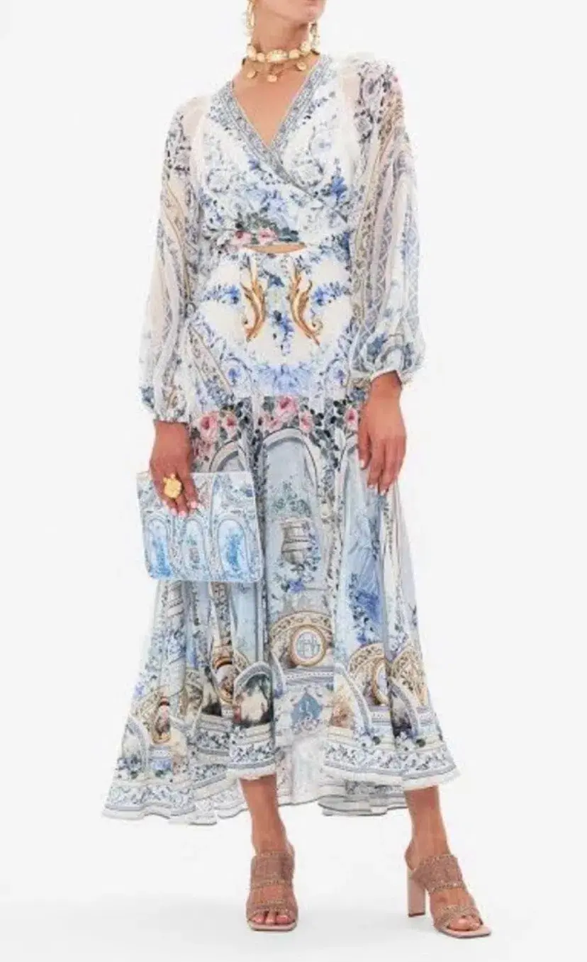 Camilla Wrap Tie Dress Season Of The Siren Size M (12) - Image 1