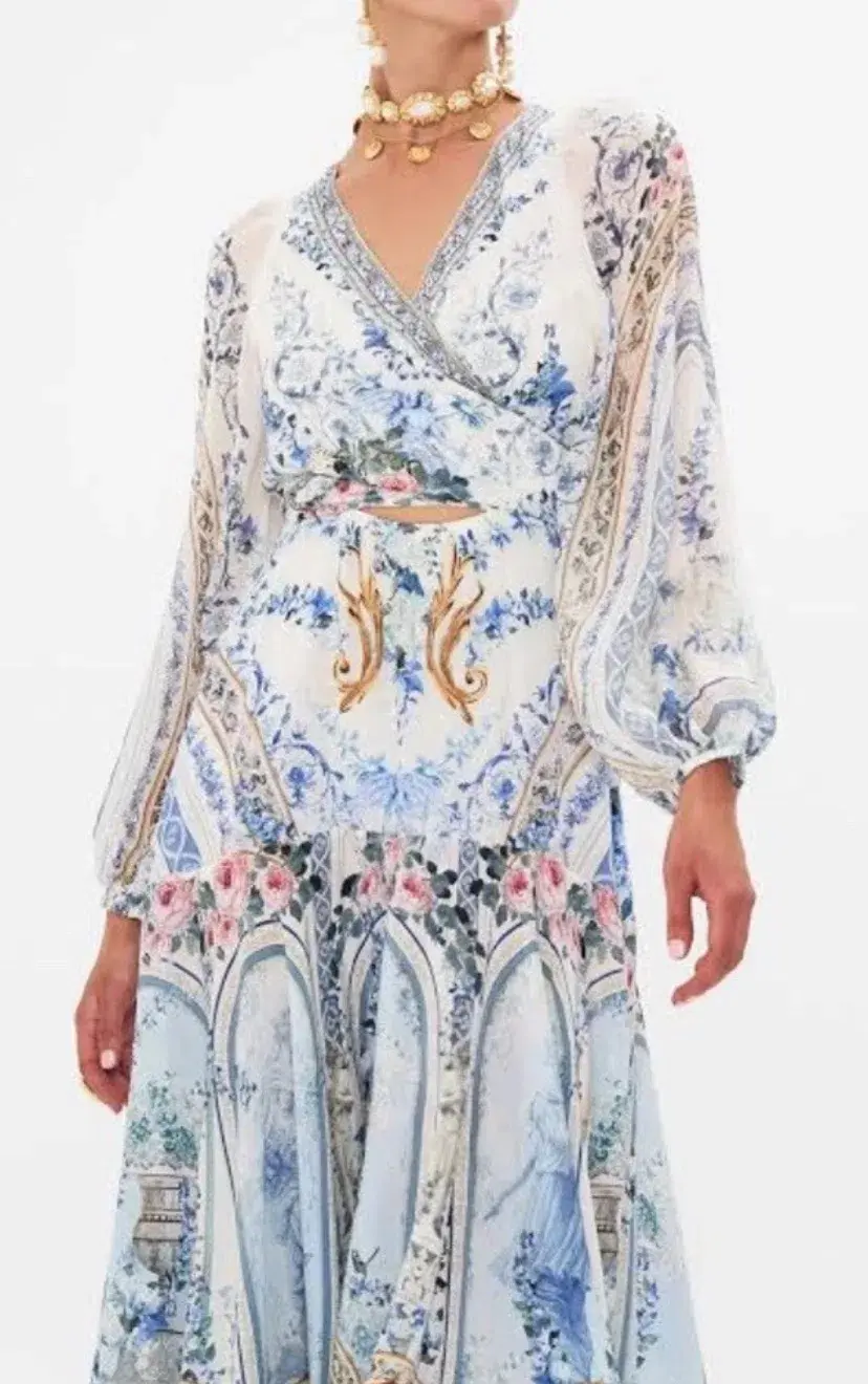 Camilla Wrap Tie Dress Season Of The Siren Size M (12) - Image 2