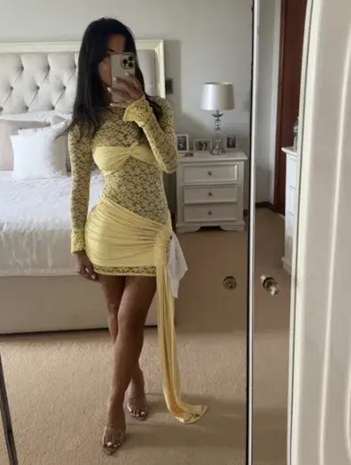 Deconduarte Ortigia Mini Dress Baby Yellow Size 8/S for rent on The Volte - main image