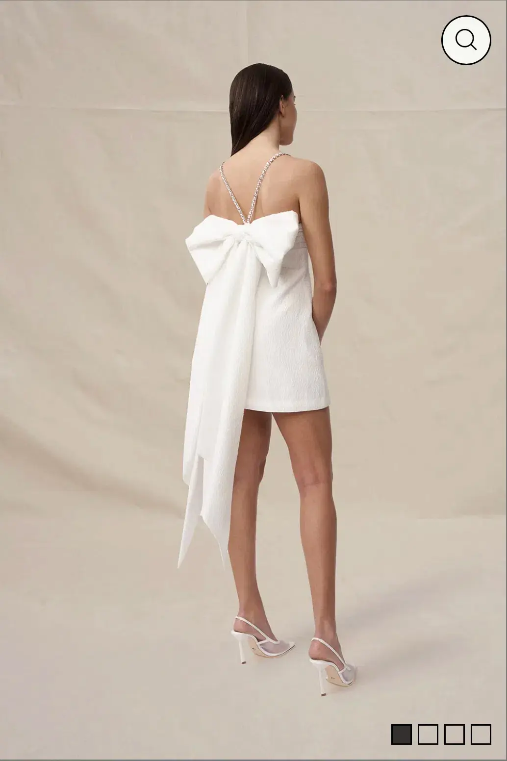 By Johnny Brooklyn Bow Back Mini Dress Size 10 - Image 4