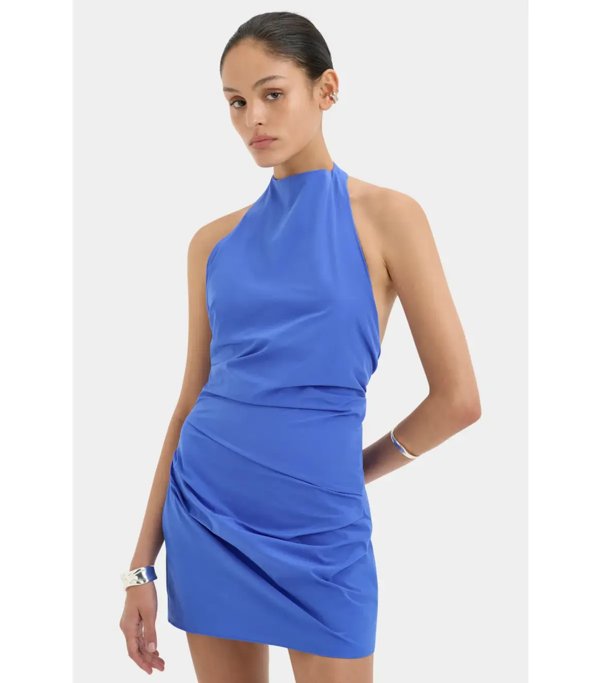 Sir the Label Sol Halter Mini Dress in Cobalt Blue Size AU 6 - Image 2
