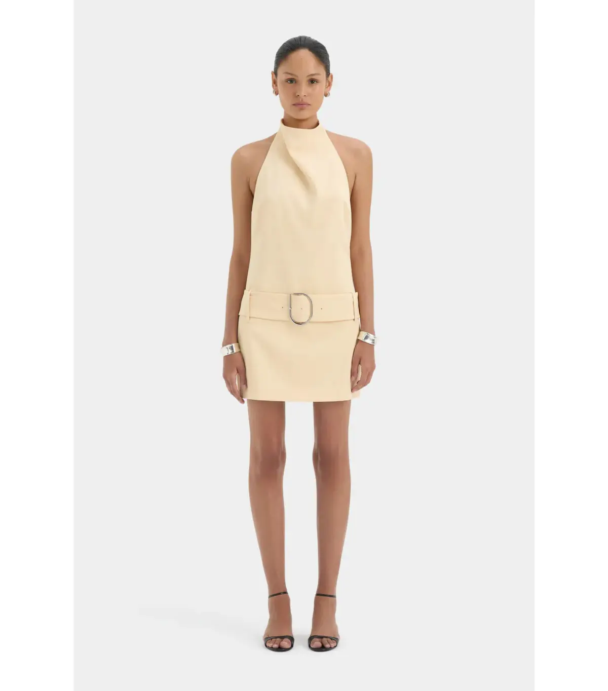 Sir the Label Sabina Belted Mini Dress in Butter Size 10  - Image 1