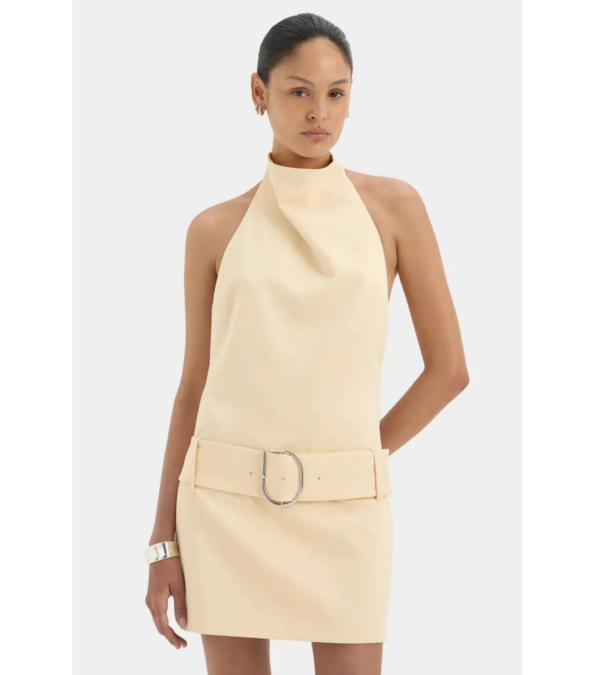 Sir the Label Sabina Belted Mini Dress in Butter Size 8 - Image 2
