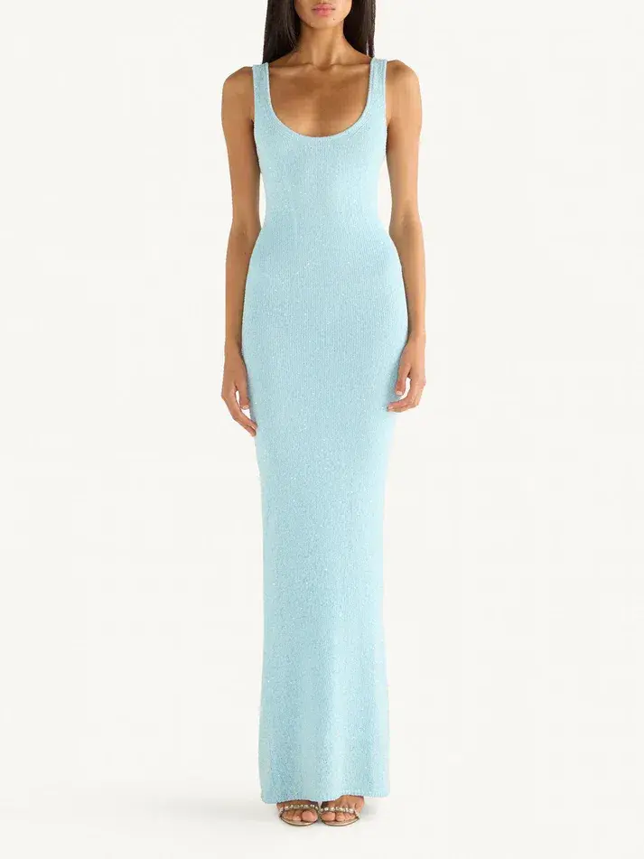 Ana Dress - Baia Blue Sequin - Image 3