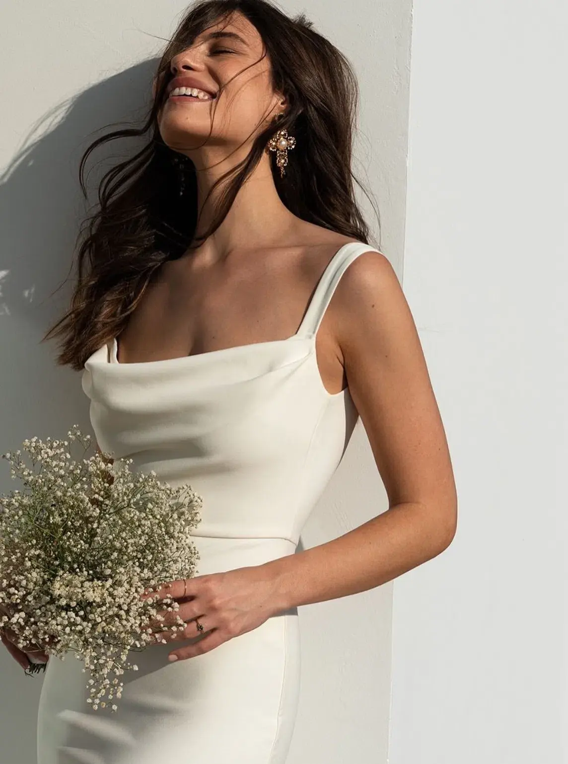 GRACE LOVES LACE Grace Crepe Fit Wedding Dress / Bridal Gown Size M - Image 3