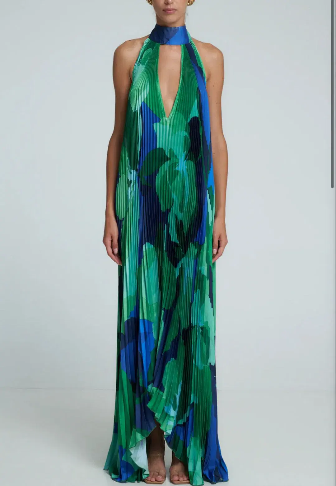 L'IDEE OPERA GOWN IN CAPRI GREEN SIZE 10 - Image 2