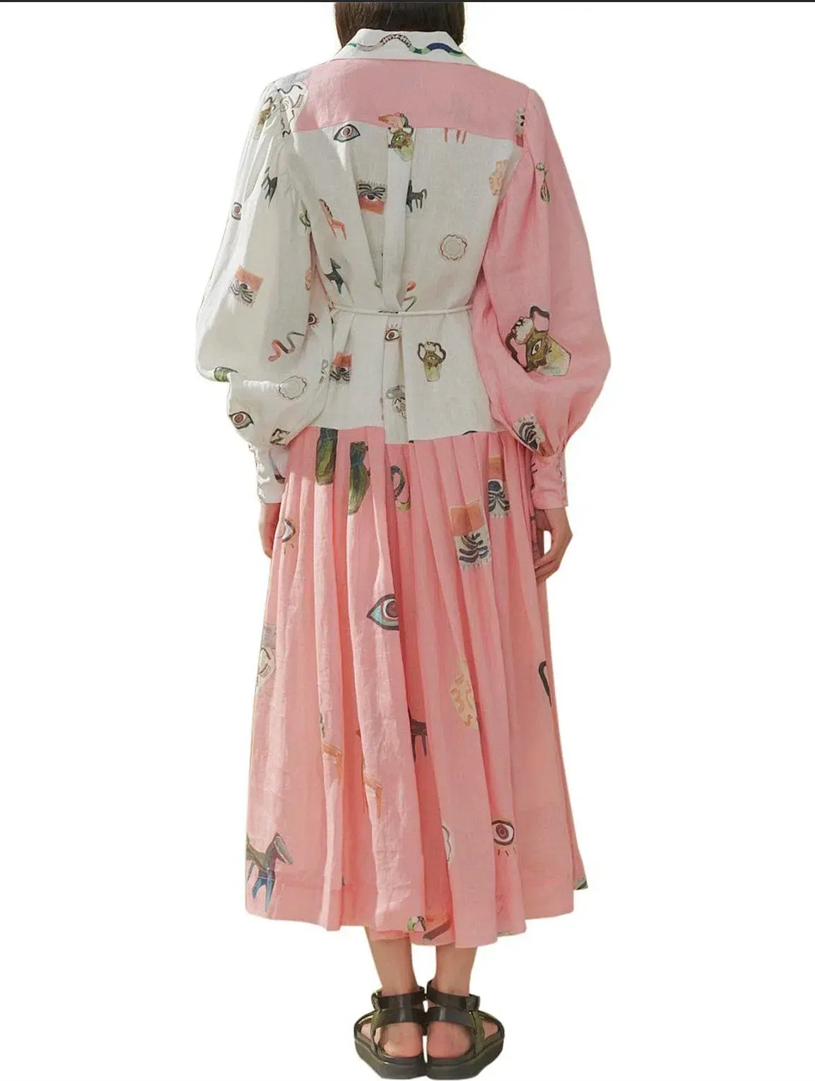 ALEMAIS CLEO PATCHWORK SHIRTDRESS MULTI SIZE 8 Fit 10 & 12 - Image 6