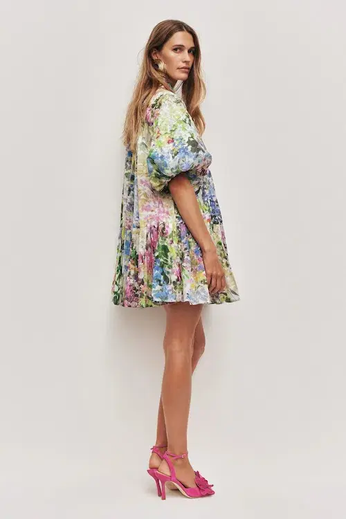 Aje Anthea Mini Smock Dress Size 12 - Image 4