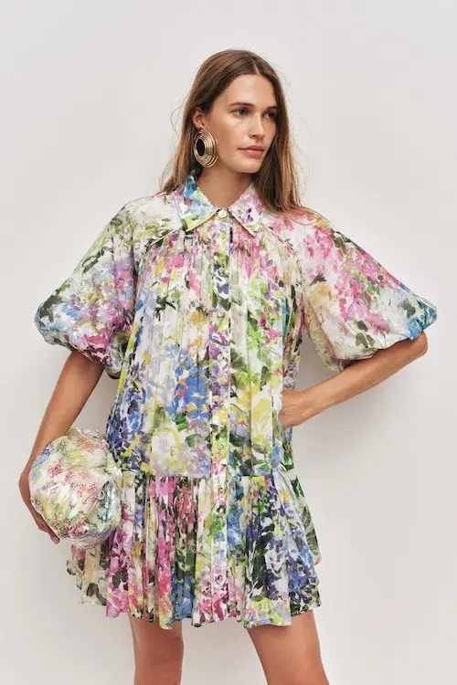 Aje Anthea Mini Smock Dress Size 12 - Image 1